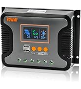 80A Solar Charge Controller Solar Panel Battery Intelligent Regulator with Dual USB Port 12V/24V/...