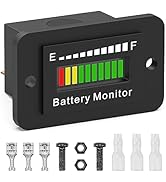 12V 24V 36V 48V 60V 72V LED Battery Monitor Meter Battery Fuel Gauge Indicator ELMCONFIG BM210 Le...