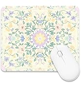 BLYKVGHQ Square Mouse Pad Green Wildflowers Bloom Mouse Mat Small Office Mouse Mat Non-Slip Rubbe...