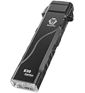 RovyVon E30 Flat EDC Flashlight 2600 Lumens Super Bright Dual Power System | Rechargeable USB C, ...