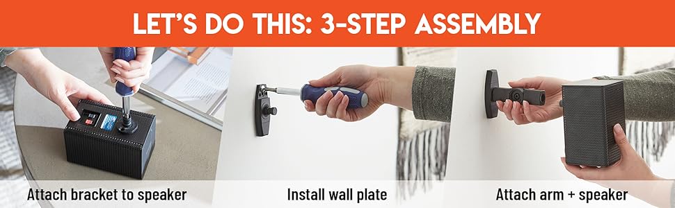 screw on play 5 av atlantic speaker wall mount bracket brackets keyhole rear altec small rocketfish