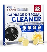 W&amp;E Choice Garbage Disposal Cleaner and Deodorizer Tablets - 26 Pack, Powerful XL Foaming Tablets...