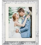 AEVETE Picture Frame 8x10 White Wash Photo Frames Rustic for Wall and Desk Decor