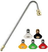 RIDGE WASHER Gutter Cleaner Attachment for Pressure Washer, 120 Degree, Extension Wand Angled for...