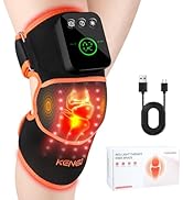 Keneo Red Light Therapy Knee Brace with Vibration Massage - 660nm & 850nm Infrared Light Therapy ...