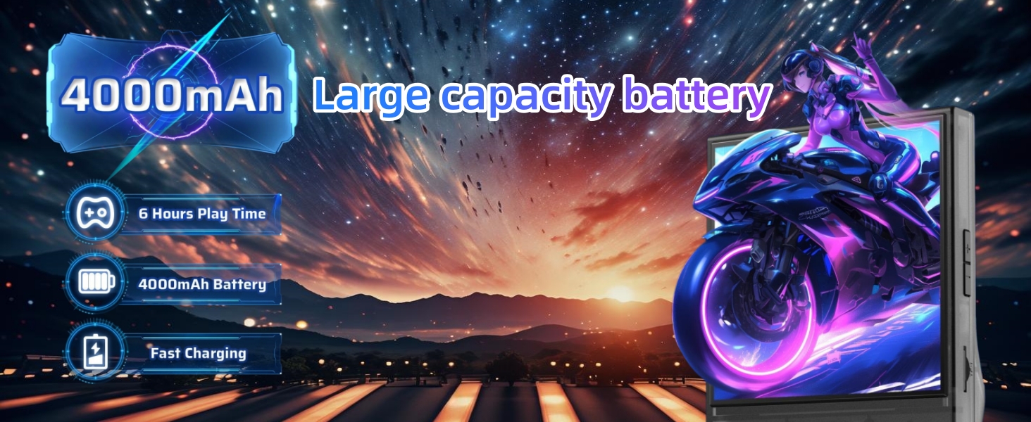 4000 mAh Large capacity battery