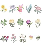 15pcs Flower Iron on Patches Cute Small Floral Embroidery Patches Applique for Clothes Hats Jeans...