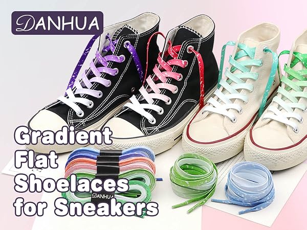 Gradient Flat Shoelaces Sneakers