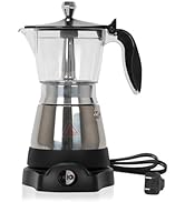 LAOION Cafeteras Electricas Modernas Moka Pot, Cafetera Eléctrica Coffee Espresso Machine, 6 Cup ...
