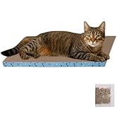 Cat Scratcher Pads, Cat Scratching Cardboard for Indoor Cats 14?Lx10.6?Wx0.6?H Dual-Side Corrugat...