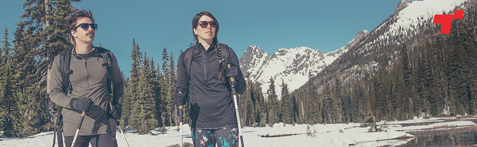 Terramar Teramar Tetamar Liner Insulated Running Gray Slim Magic Merino Grip Cotton Lined Stretchy