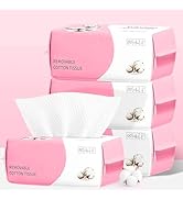 Disposable Face Towel 100 Count for Washing Soft Cotton Dry Wipes Facial Cloths Towelettes for Wa...