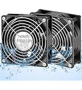 WDERAIR 12V High Airflow 2Pin 120 x 38mm Waterproof and MoistureProof IP67 Exhaust Cooling Fan fo...