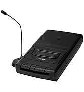 Coby Portable Cassette Player and Tape Cassette Recorder with Built-in Microphone, Built-in Handl...