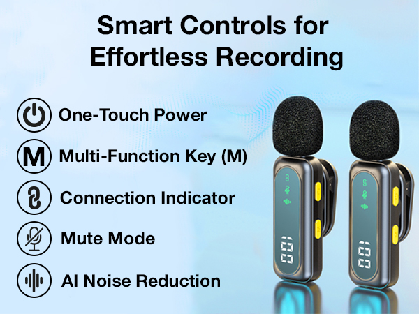 USB-C Wireless Lavalier Mic for Android, iPhone 15, Tablet, PC – Clip-On Mini Mic