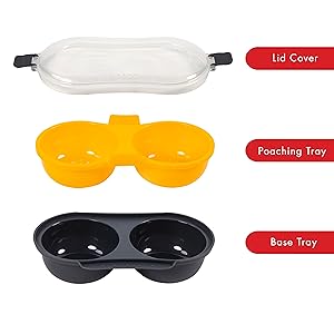 Showing all parts of egg cooker