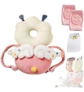 MINOCHI Baby Head Protector Backpack, Adjustable Baby Head Protection Backpack with Baby Knee Pad...
