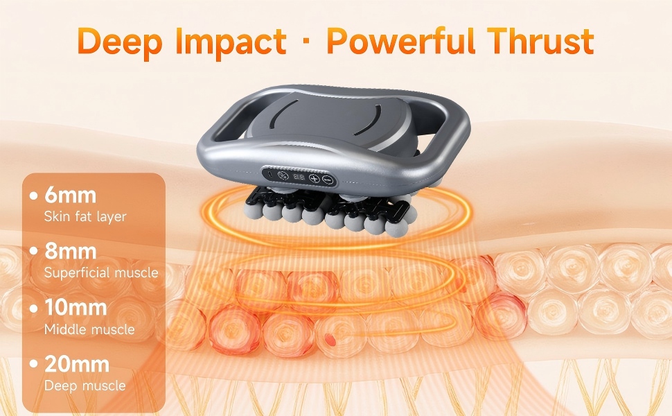 48-Head Massage Gun Set, Deep Tissue Percussion Massager with 9 Modes &amp;amp; 9 Intensity Levels