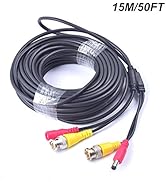 50 Feet EKYLIN All-in-One BNC Video Power DC Extension Cable for CCTV Security Camera Home Survei...
