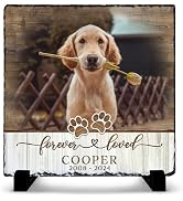 SOL VIBES Personalized Pet Memorial Stones for Dogs - Bereavement Stepping Stone Gifts for Loss o...