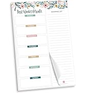 bloom daily planners Weekly Meal Planning Pad - Magnetic Hanging Refrigerator Menu Planner with T...