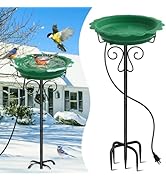 Jvgoo Heated Bird Bath for Outside Winter, Powerful 100W Thermostat Control Heated Bird Baths for...