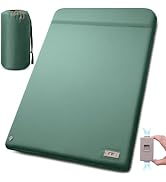 NYECHTO Double Self Inflating Sleeping Pad with Electric Pump, 3.14" Thick Memory Foam Camping Ma...