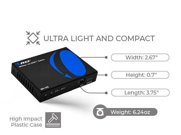 8k hdmi 1x2 splitter