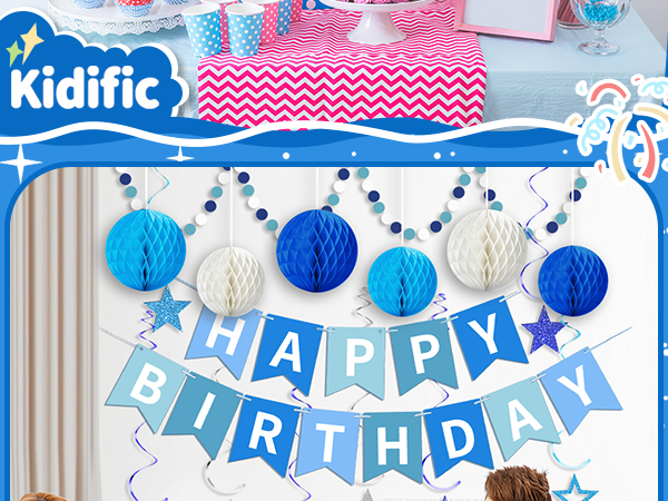 Blue Birthday Decorations