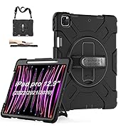 Case for iPad Pro 12.9 2022 6th Generation/2021 5th Gen: Military Grade Silicone Protective Cover...