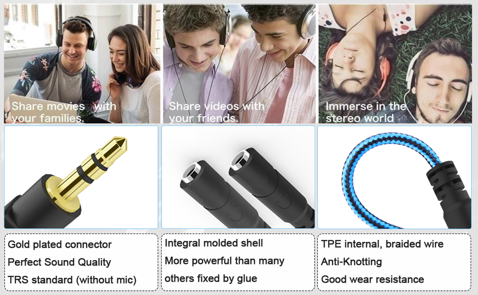 Headphone Splitter 2 Way