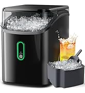 Silonn Nugget Ice Maker Countertop, Pebble Ice Makers with Crushed Soft Chewable Ice, 33lbs Per D...