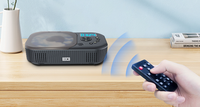 Rechargeable CD player with remote control