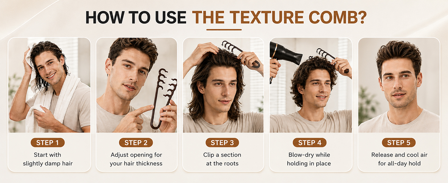 Fluffy texture styling comb