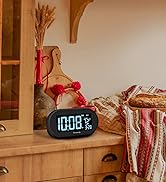 DreamSky Alarm Clocks for Bedrooms, Auto Set Digital Desk Clock for Bedside Nightstand, Electric ...