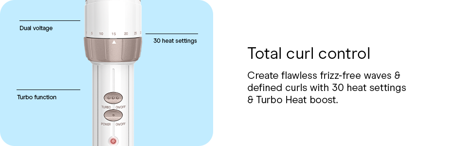 Conair 1-inch double ceramic curling wand for total curl control