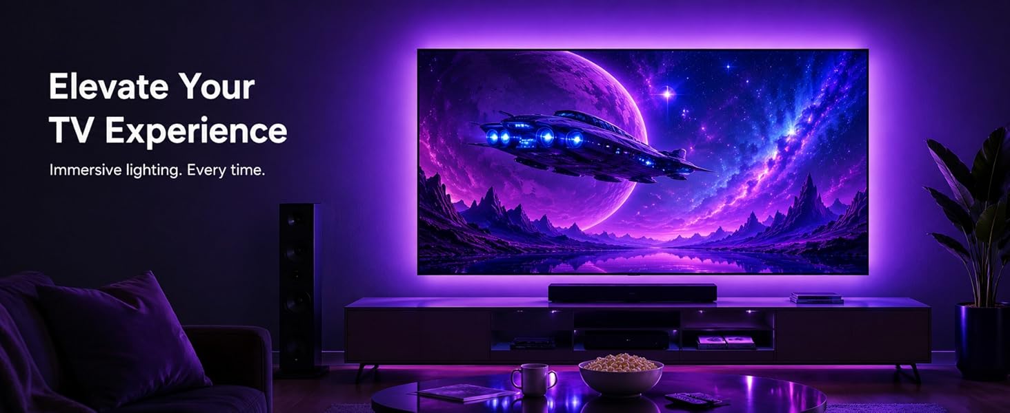 Elevate your TV nights with immersive RGB lighting. Bring movies and games to life.