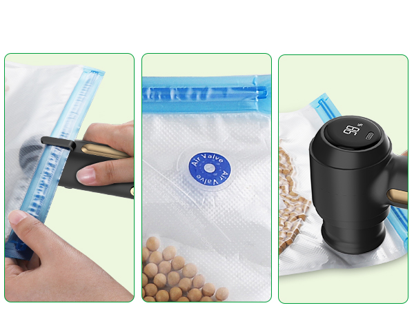 MFTEK Handheld Vacuum Sealer for Food 20 Reusable Bags