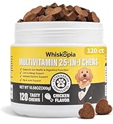 25-in-1 Dog Vitamins Supplements Multivitamin Chewable with Glucosamine MSM Colostrum Probiotics ...