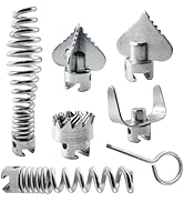 7 Pcs Drain Cleaner Combination Cutter Head Set 16mm Drain Snake Drill Attachment for Ridgid k50 ...