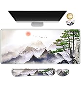 AIMSA Large Gaming Mouse Pad Set, Keyboard Wrist Rest Support + Extended Mouse Pad + Mouse Wrist ...