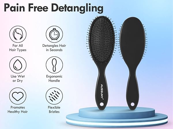 wet hair brush