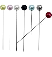 Long Quilting Pins 500 Pcs, 1.75 Inch with Colored Large Heads, Sewing Pins,Straight Pins for Fab...