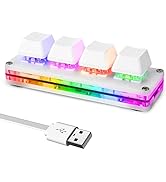 Ecarke Mini 4-Key Keypad Mechanical Gaming Keyboard,Can Self Programming Macro,with 1.5m USB-C Da...