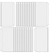 Antner 24PCS A6 Binder Pockets 6 Holes Zipper Cash Envelopes for Money Saving Binder, Clear A6 Bu...