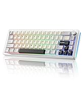 YUNZII AL66 Wireless Mechanical Keyboard,Full Aluminum CNC,65% Knob Control,Bluetooth/2.4G/Wired,...