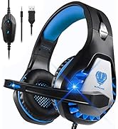 DIWUER Stereo Gaming Headset for Nintendo Switch, PS4, Xbox One with Noise Cancelling Mic, Soft E...