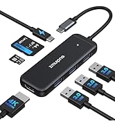 USB C Hub Adapter for MacBook Pro Air, USB-C to HDMI Adapter 7 in 1 Mac Dongle for Dell XPS HP Le...