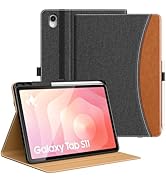 MoKo Case for Samsug Galaxy Tab S11 2025 11-Inch with S Pen Holder, PU Leather Multi-Angle Stand ...