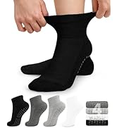 yeuG Diabetic Ankle Socks with Grips for Women Men Non-Binding Top Neuropathy Socks for Women Hos...